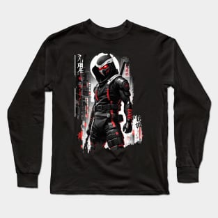 Japanese Ninja - Cyber Style Long Sleeve T-Shirt